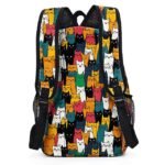 Women's Backpack Large Capacity Cat Animal Print Backpack - Image 5