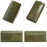 Women's Vintage Red Leather RFID-Blocking Wallet - - Image 10