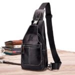 Men's Crossbody Bag Chest Bag Nappa Leather Outdoor Daily - Image 14
