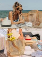 Women's Tote Shoulder Bags Mesh Shopping Casual Daily Beach - Image 5