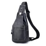 Men's Crossbody Bag Chest Bag Nappa Leather Outdoor Daily - Image 9