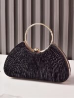 Women's Christmas Party Velvet Handbag – Elegant Red, - Image 11