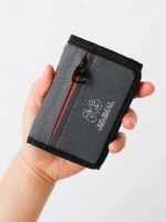 Men's Canvas Trifold Wallet with Multiple Card Slots,