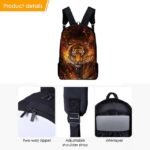 3D Fire Tiger Backpack for Boys and Teens – Large Capacity - Image 3