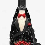 Men's Christmas Sling Bag - Polyester, Multi-Pattern