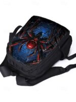 Men's Large Capacity Spider Print Backpack with Double - Image 5