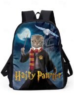 Kids' 3-Piece Wizard Cat Backpack Set – Fantasy Cat Print - Image 15