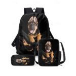 3D Dog Backpack with German Shepherd Print – Fun Animal School - Image 8