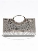 Glamorous Gold Crystal Evening Clutch with Round Handle – - Image 9
