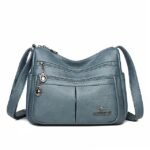 Women's Faux Leather Crossbody Bag - Multi-Pocket Shoulder - Image 16
