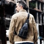 Men's Crossbody Bag Chest Bag Nappa Leather Outdoor Daily - Image 10