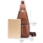 Men's Crossbody Bag Chest Bag Nappa Leather Outdoor Daily - Image 4