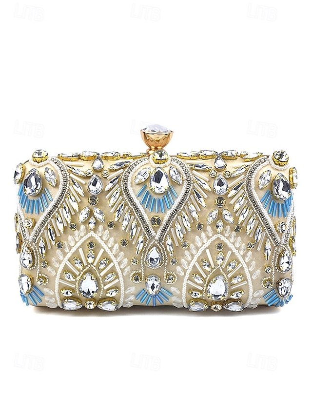 hkhkft1742812270025 Women's Clutch Evening Bag Wristlet Shoulder Bags Silk - Image 1