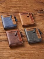 Men's Faux Leather Wallet - Large Capacity, Multiple