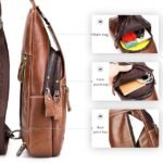 Men's Crossbody Bag Chest Bag Nappa Leather Outdoor Daily - Image 3