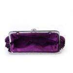Women's White Satin Pleated Evening Clutch – Elegant - Image 4