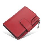 Women's Purple Faux Leather Bifold Wallet – Stylish - Image 9
