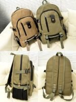 Men's Large Capacity Canvas Backpack – Vintage Style - Image 5