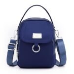 Women's Black Nylon Crossbody Bag with Silver Hardware and - Image 14