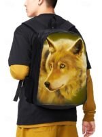 Men's 3-Piece Wolf Design Backpack Set - Durable, Trendy - Image 2