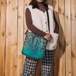 Women's Artistic Floral Print Crossbody Bag - Vibrant - Image 2