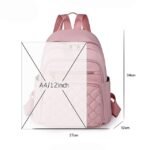 Women's Beige Quilted Backpack with Gold Studs – Stylish - Image 5