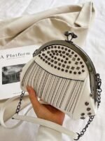 Women's Large Capacity Faux Leather Fringe Crossbody Bag - Image 14