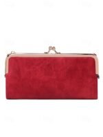 Women's Faux Leather Clip Bag Wallet Phone Case - Card - Image 11