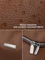 Women's Brown Faux Leather Mini Backpack – - Image 8