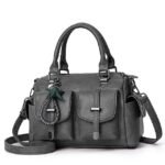 Women's Blue Faux Leather Handbag – Stylish Large - Image 13