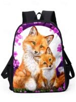 Girls'3-Piece Fox Backpack Set with Lunch Bag and Pencil - Image 15