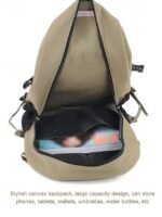 Men's Large Capacity Canvas Backpack – Vintage Style - Image 7