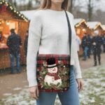 Women's Christmas Snowman Crossbody Bag -  Snowman and - Image 11
