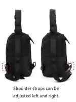 Men's Gothic Skull Crossbody Bag – Multi-Pocket Large - Image 7