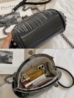 Women's Large Capacity Faux Leather Fringe Crossbody Bag - Image 11