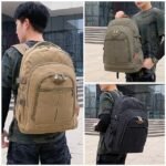 Men's Vintage Canvas Backpack for Travel and School – - Image 4