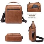 Men's Faux Leather Crossbody Messenger Bag – Vintage - Image 7