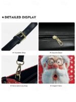 Women's Christmas Tote Bag - Faux Leather, Santa and - Image 11