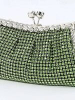 Women's Green Sage Rhinestone Clutch Purse – Vintage - Image 5