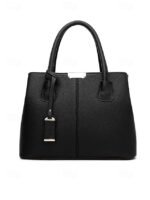 Women's Faux Leather Handbag with Adjustable Strap, - Image 5